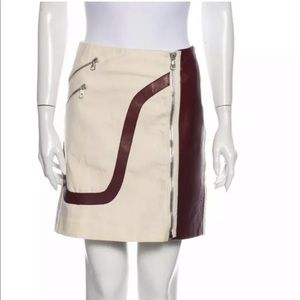 Rag & Bone skirt w/ leather design and zippers